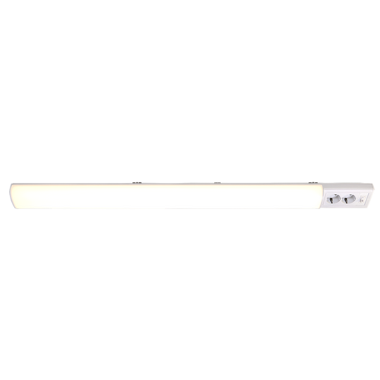 Abel benkarmatur 100 cm 20W med stikkontakt og bryter-Kjøkkenbenk belysning-Ms - belysning-Hvit-9400000357-Lightup.no