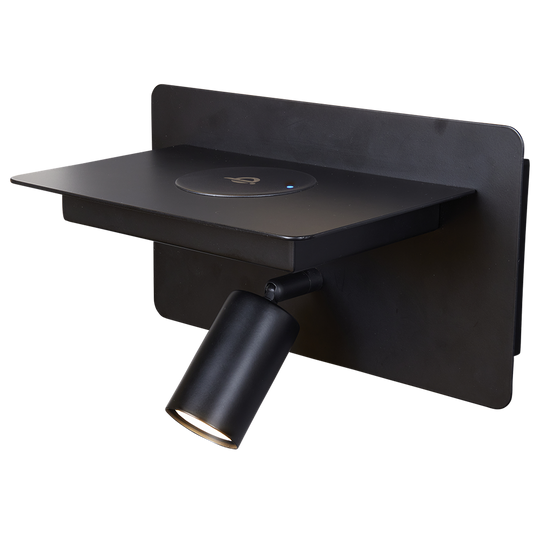 Ace vegglampe med trådløs lading USB A og C-Vegglamper-Ms - belysning-Svart-9400000369-Lightup.no