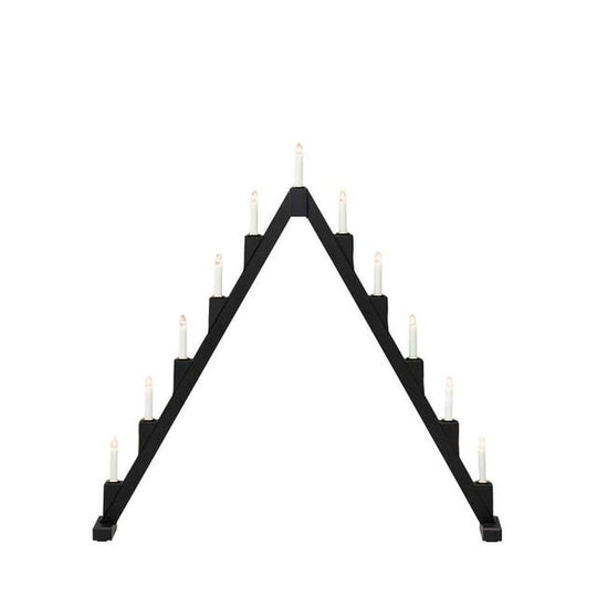 Adventstake 11 armet sammenleggbar-Julebelysning adventsstake-Konstsmide-Svart / Messing-3592-710-Lightup.no