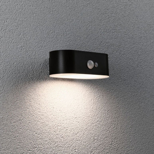 Adya vegglampe utendørs 2,5W 3000 Kelvin m/bevegelses sensor - Solcelle-Utebelysning vegg opp og ned-Paulmann-Svart-Pl-94571-Lightup.no