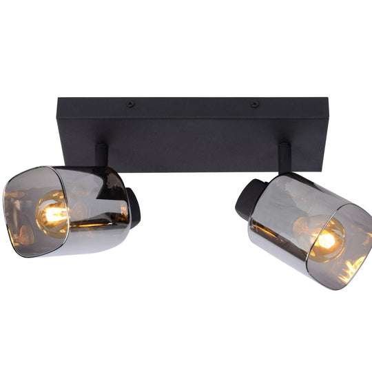 Alion Taklampe 2 - Røykfarget/Svart-Taklamper-Lucide-Svart / Røyk-LC17999/02/30-Lightup.no