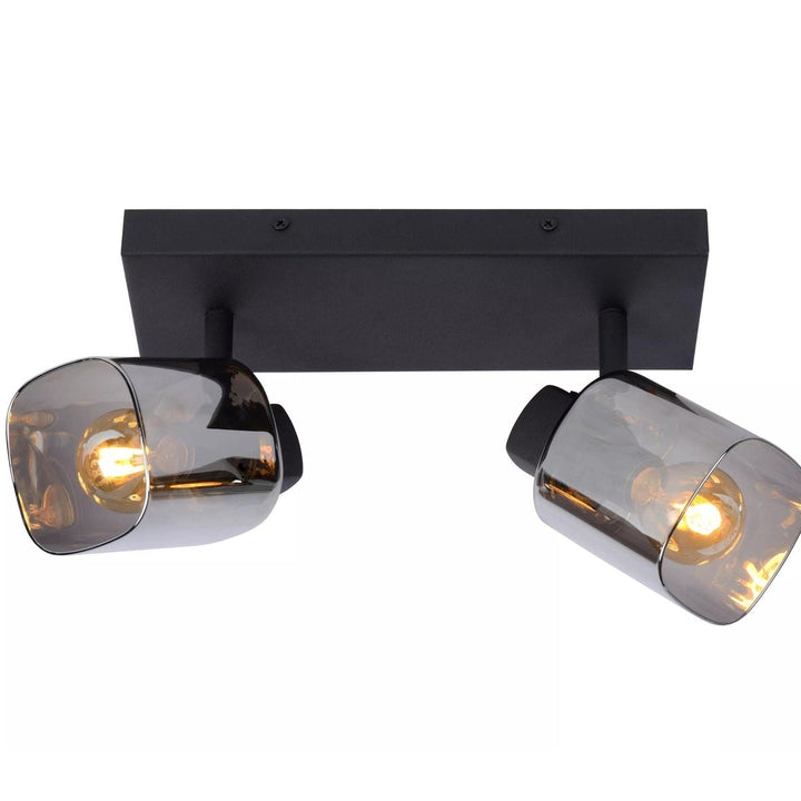 Alion Taklampe 2 - Røykfarget/Svart-Taklamper-Lucide-Svart / Røyk-LC17999/02/30-Lightup.no