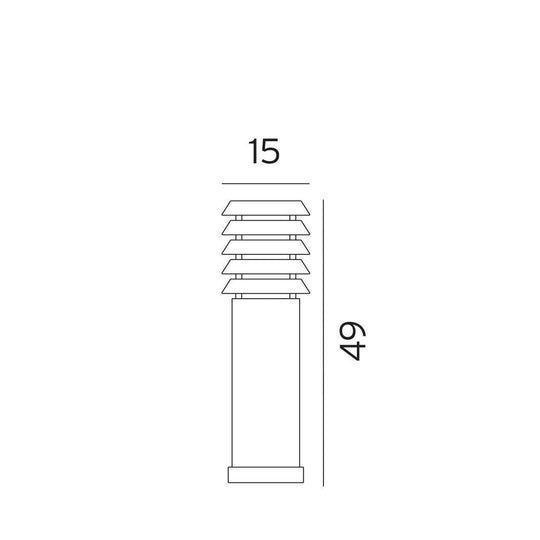 Alta pullert - 49cm-Utebelysning pullert-Norlys-Behandlet-3101931-Lightup.no