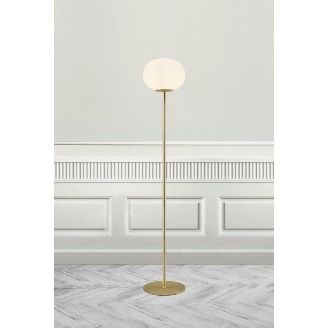 Alton gulvlampe-Gulvlamper-Nordlux-Messing / Hvit-2010514001-Lightup.no