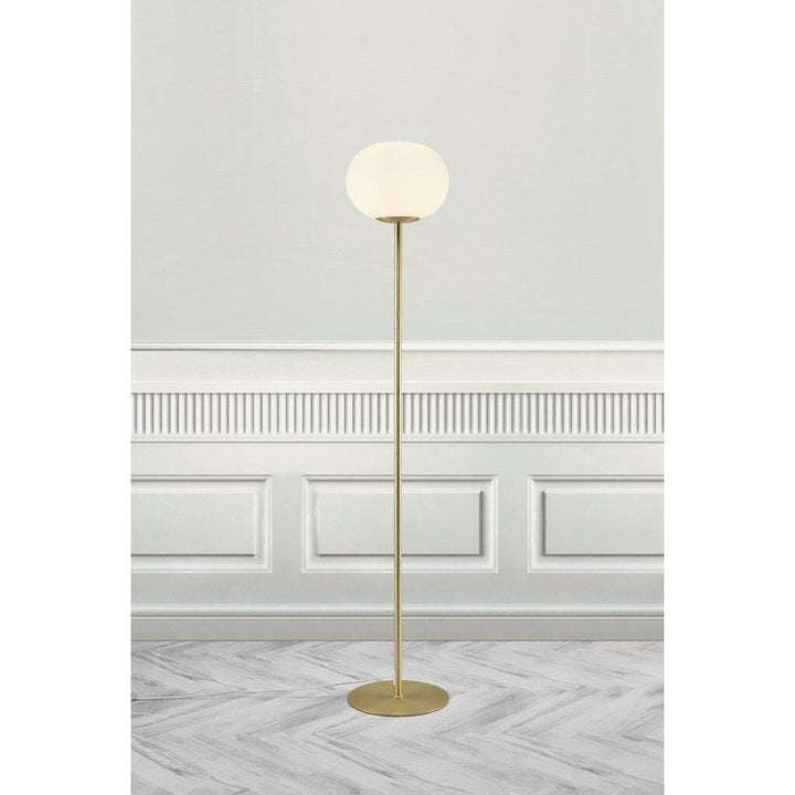 Alton gulvlampe-Gulvlamper-Nordlux-Messing / Hvit-2010514001-Lightup.no