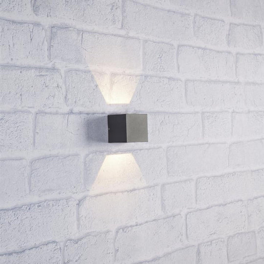 Argos vegglampe opp/ned 4 Watt 3000 Kelvin - Mørk grå - Grå-Utebelysning vegg opp og ned-Marksløjd-Grå-Mrk-106521-Lightup.no