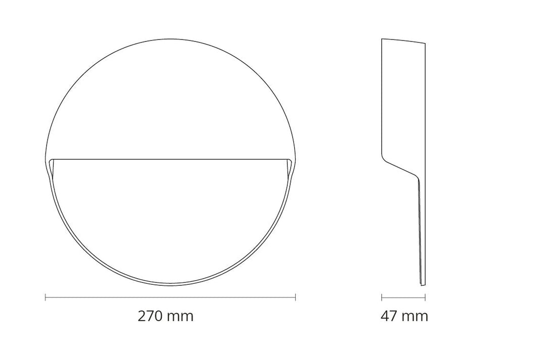 Arlon round vegglampe utendørs 10W 3000 Kelvin IK10 IP65 - Dimbar-Utebelysning vegg opp og ned-Sg Armaturen As-Svart-3133989-Lightup.no