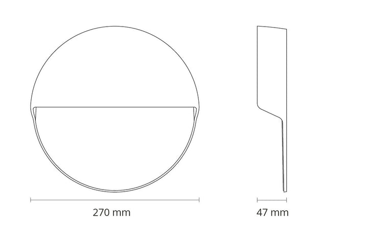 Arlon round vegglampe utendørs 10W 3000 Kelvin IK10 IP65 - Dimbar-Utebelysning vegg opp og ned-Sg Armaturen As-Svart-3133989-Lightup.no