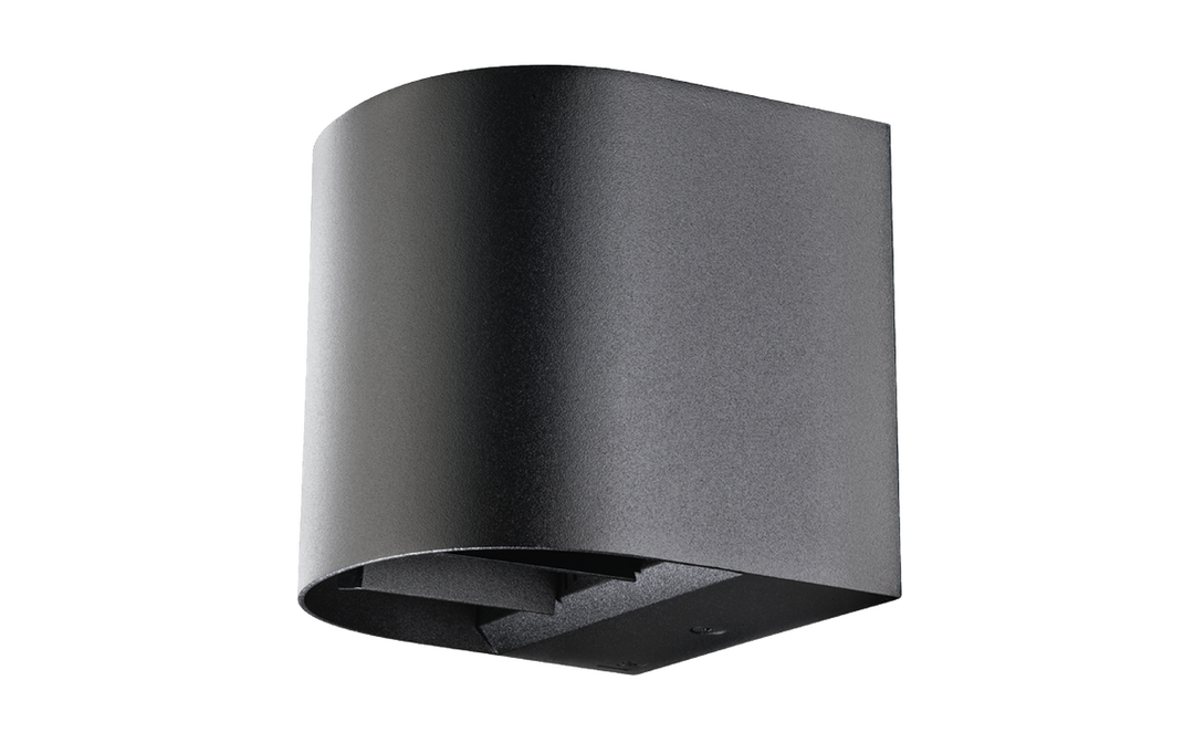 Artes round vegglampe opp/ned utendørs IP65 8W 3000K Dimbar-Utebelysning vegg opp og ned-Sg Armaturen As-Svart-3185152-Lightup.no