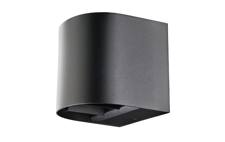 Artes round vegglampe opp/ned utendørs IP65 8W 3000K Dimbar-Utebelysning vegg opp og ned-Sg Armaturen As-Svart-3185152-Lightup.no