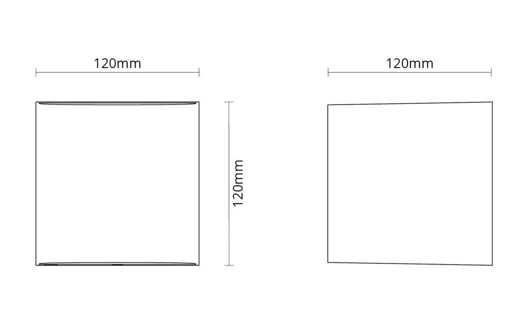 Artes round vegglampe opp/ned utendørs IP65 8W 3000K Dimbar-Utebelysning vegg opp og ned-Sg Armaturen As-Svart-3185152-Lightup.no