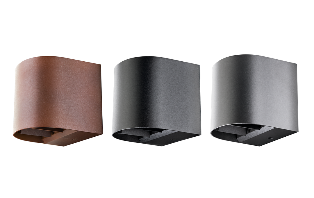 Artes round vegglampe opp/ned utendørs IP65 8W 3000K Dimbar-Utebelysning vegg opp og ned-Sg Armaturen As-Svart-3185152-Lightup.no