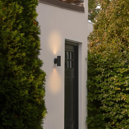 Artilus vegglampe utendørs opp/ned IP54-Utebelysning vegg opp og ned-Nordlux-Svart-2418151003-Lightup.no