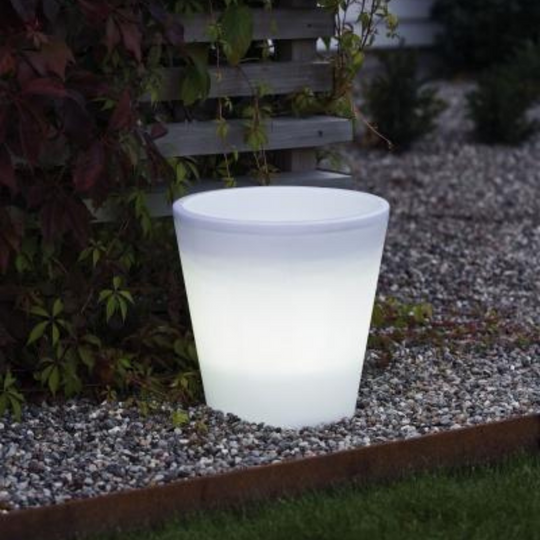 Assisi blomsterpotte liten LED plast trafo IP44-Utebelysning Hagebelysning-Konstsmide-Hvit-7453-000-Lightup.no
