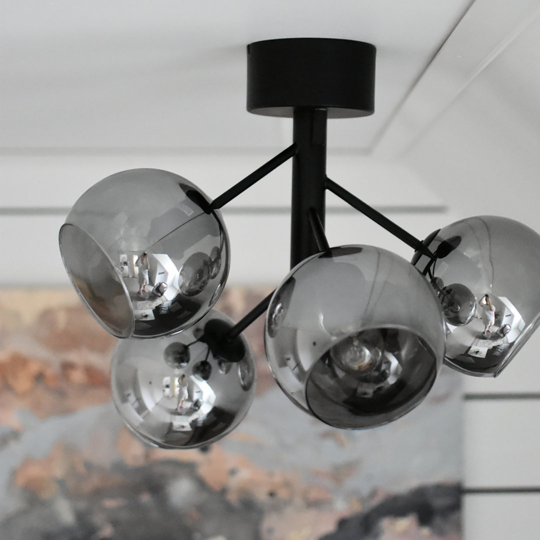 Atom taklampe - Svart/Røykfarget-Taklamper-Aneta Lighting-Svart / Røyk-16206-15-Lightup.no