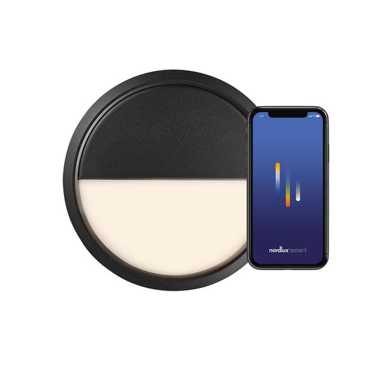 Ava smart tak/vegglampe IP54-Utebelysning taklampe-Nordlux-Svart-2019016003-Lightup.no