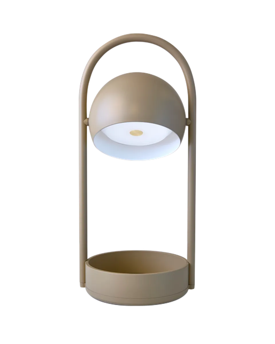 Ball portabel oppladbar bordlampe 2700 Kelvin-Bordlamper-Frandsen-Sand grå-147182-Lightup.no