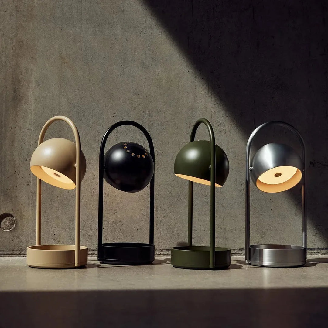 Ball portabel oppladbar bordlampe 2700 Kelvin-Bordlamper-Frandsen-Svart-147183-Lightup.no