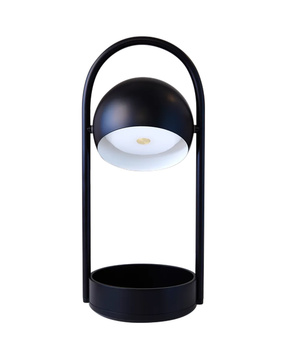 Ball portabel oppladbar bordlampe 2700 Kelvin-Bordlamper-Frandsen-Svart-147183-Lightup.no