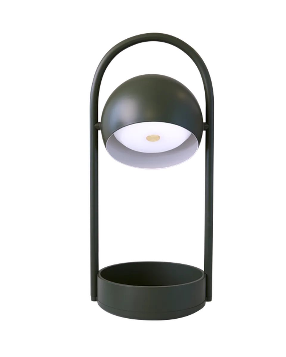 Ball portabel oppladbar bordlampe 2700 Kelvin-Bordlamper-Frandsen-Oliven Grønn-147184-Lightup.no