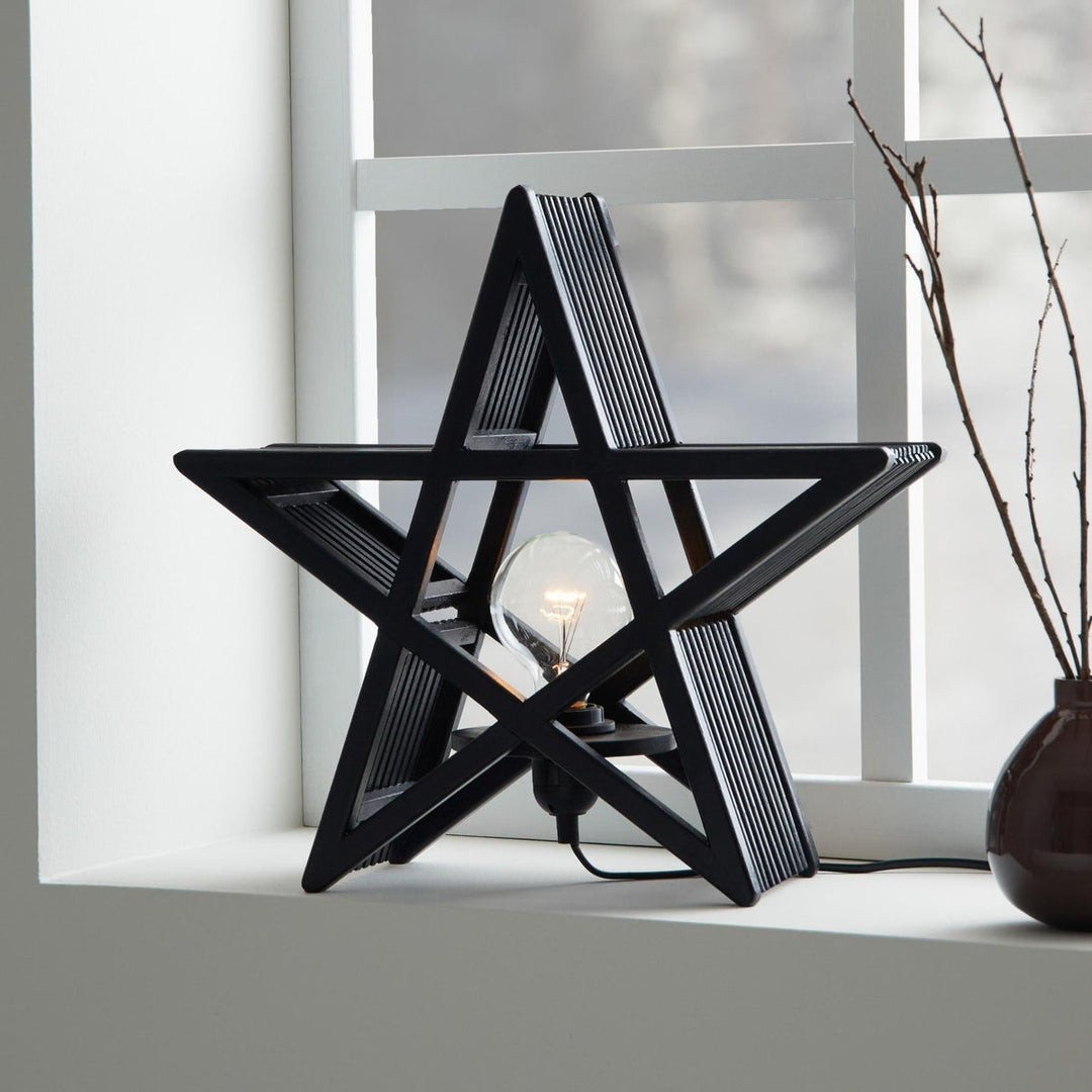 Bamboo stjerne bordlampe - Svart - Svart-Julebelysning dekor og pynt-Marksløjd-Svart-Mrk-705816-Lightup.no