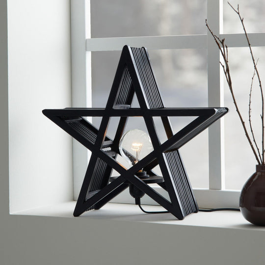 Bamboo stjerne bordlampe - Svart - Svart-Julebelysning dekor og pynt-Marksløjd-Svart-Mrk-705816-Lightup.no