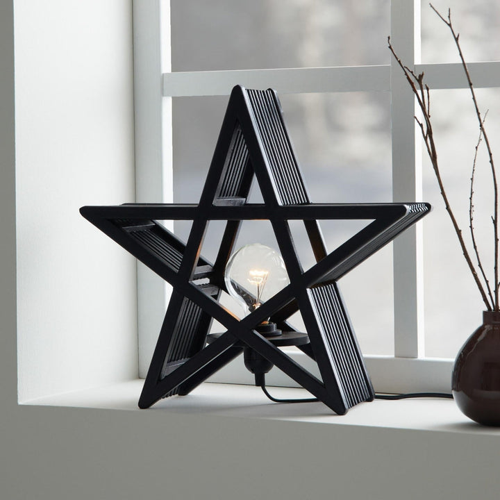 Bamboo stjerne bordlampe - Svart - Svart-Julebelysning dekor og pynt-Marksløjd-Svart-Mrk-705816-Lightup.no