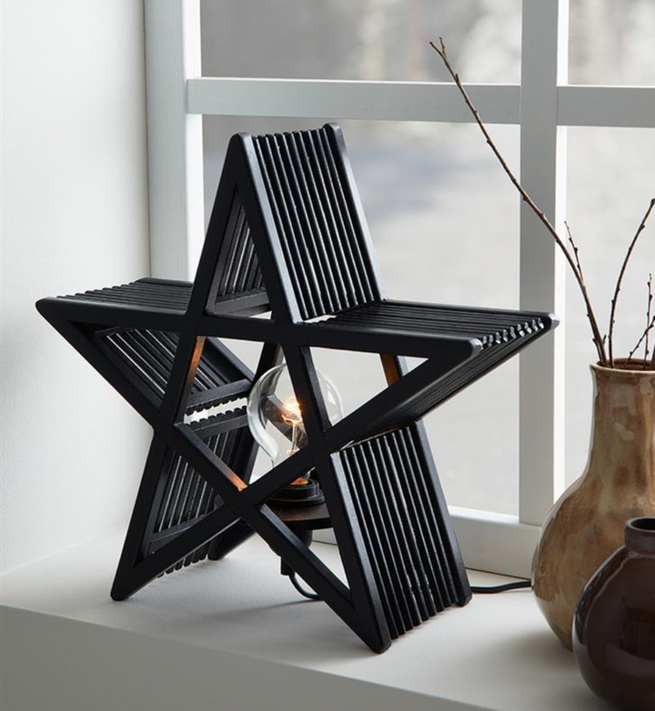 Bamboo stjerne bordlampe - Svart - Svart-Julebelysning dekor og pynt-Marksløjd-Svart-Mrk-705816-Lightup.no