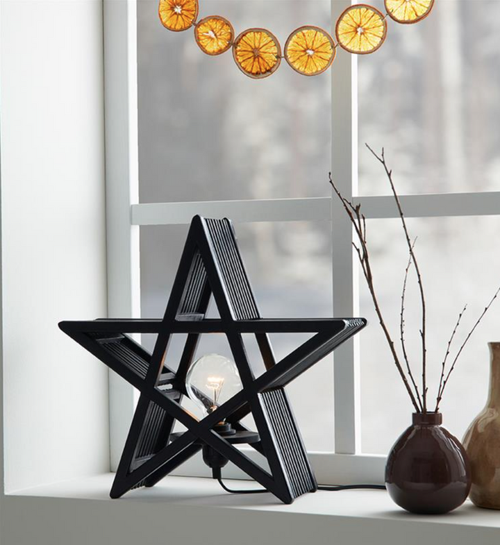Bamboo stjerne bordlampe - Svart - Svart-Julebelysning dekor og pynt-Marksløjd-Svart-Mrk-705816-Lightup.no