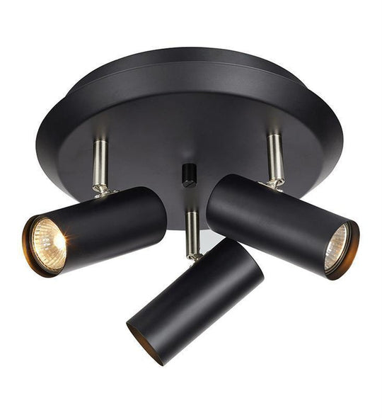 Barcelona taklampe Svart 3 spotter - Svart-Taklamper-Marksløjd-Svart-Mrk-107348-Lightup.no