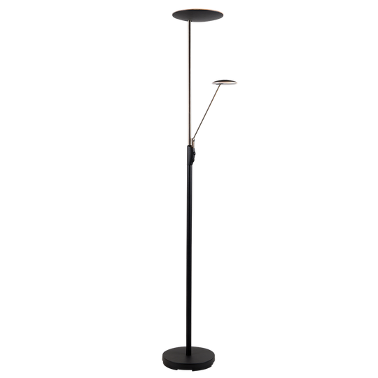 Bergamo gulvlampe m/lesearm 28+5W 183 cm 3000 Kelvin - Dimbar-Gulvlamper-Ms - belysning-Svart-9400000261-Lightup.no