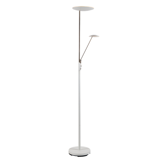 Bergamo gulvlampe m/lesearm 28+5W 183 cm 3000 Kelvin - Dimbar-Gulvlamper-Ms - belysning-Hvit-9400000262-Lightup.no