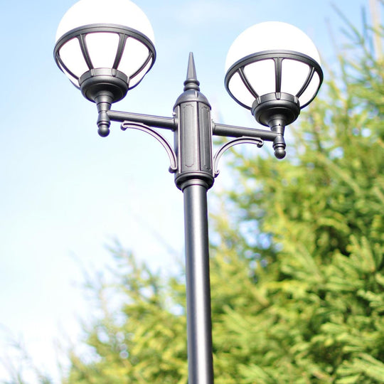 Bologna dobbel 363 stolpe-Utebelysning stolpe-Norlys-Svart / klart glass-3183087-Lightup.no