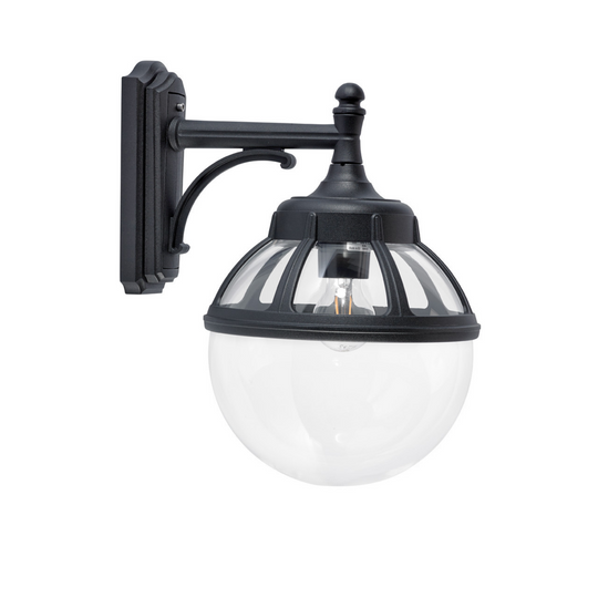 Bologna vegglampe-Utebelysning vegg klassisk-Norlys-Svart / Klart glass-3183017-Lightup.no
