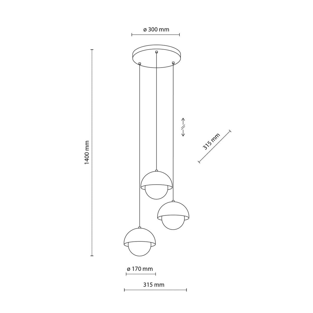 Bono takpendel 3-lys-Takpendler-TK Lighting-Beige-TK-10206-Lightup.no