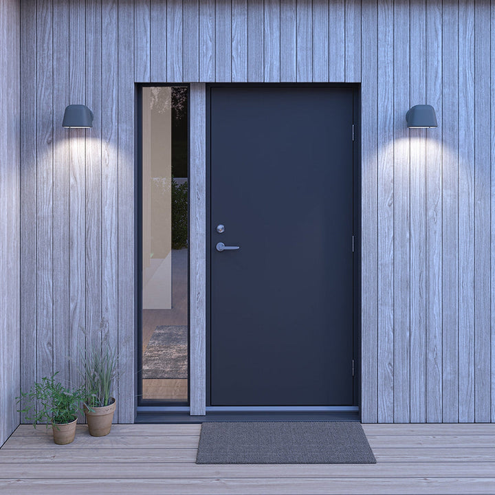 Boo vegglampe utendørs IP44 E27-Utebelysning vegg opp og ned-Belid-Grafitt-7205054-Lightup.no