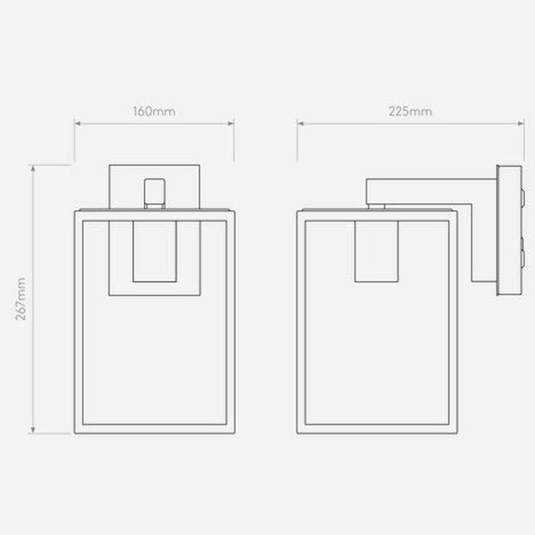 Box Lantern 270 vegglampe utendørs - Svart-Utebelysning vegg klassisk-Astro Lighting-Svart-Asg__1354003-Lightup.no