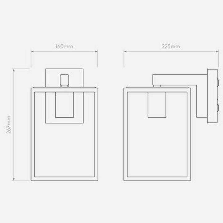 Box Lantern 270 vegglampe utendørs - Svart-Utebelysning vegg klassisk-Astro Lighting-Svart-Asg__1354003-Lightup.no