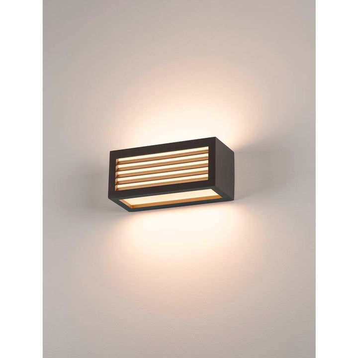 Box vegglampe utendørs 19W 3000 Kelvin IP54-Utebelysning vegg opp og ned-Slv-Antrasitt-slv-1002035-Lightup.no