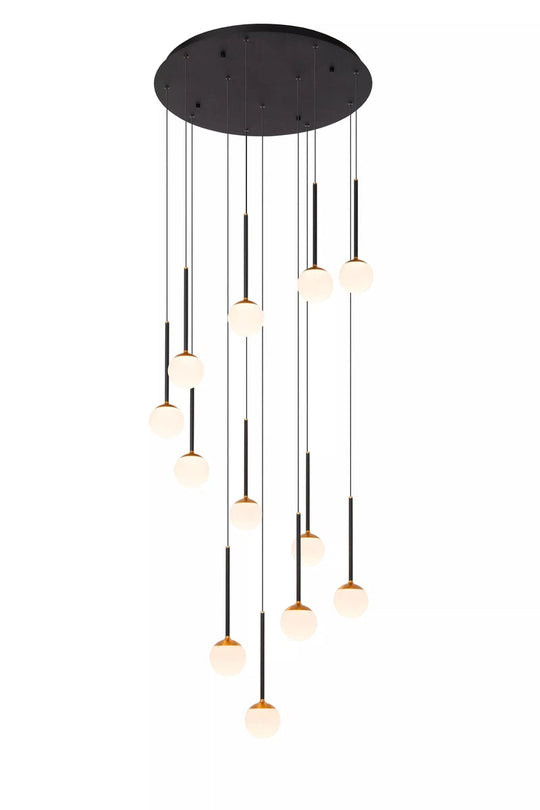 Calina takpendel 12 x 7,7W 2560 Kelvin - Dimbar-Takpendler-Lucide-Svart / Hvit-LC24404/84/30-Lightup.no