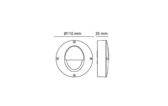 Callisto Wall 4W LED spot-Utebelysning vegg veggskjold-Sg Armaturen As-Grafitt-3100132-Lightup.no