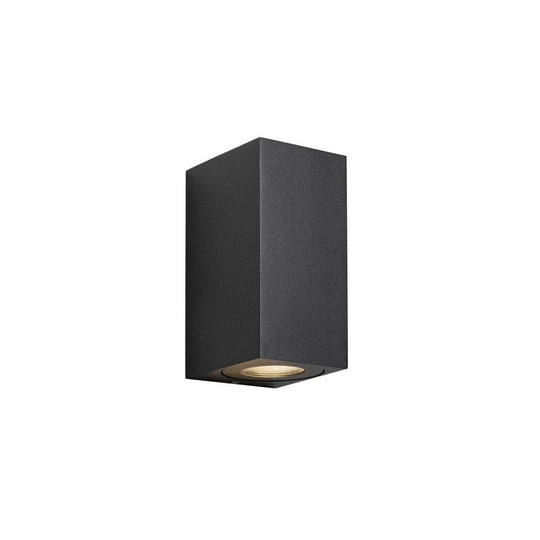 Canto Maxi kubi 2 utelampe-Utebelysning vegg opp og ned-Nordlux-Svart-49731003-Lightup.no
