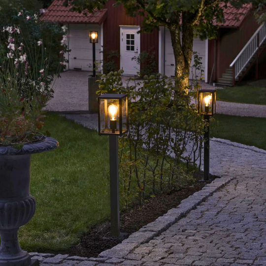 Carpi stolpe utendørs 100 cm IP44 - Svart-Utebelysning pullert-Konstsmide-Svart-7350-750-Lightup.no