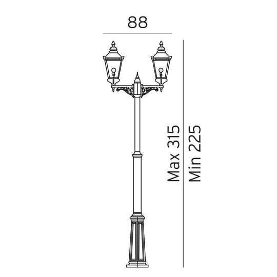 Chelsea stolpe 953-Utebelysning stolpe-Norlys-kobber-3185249-Lightup.no