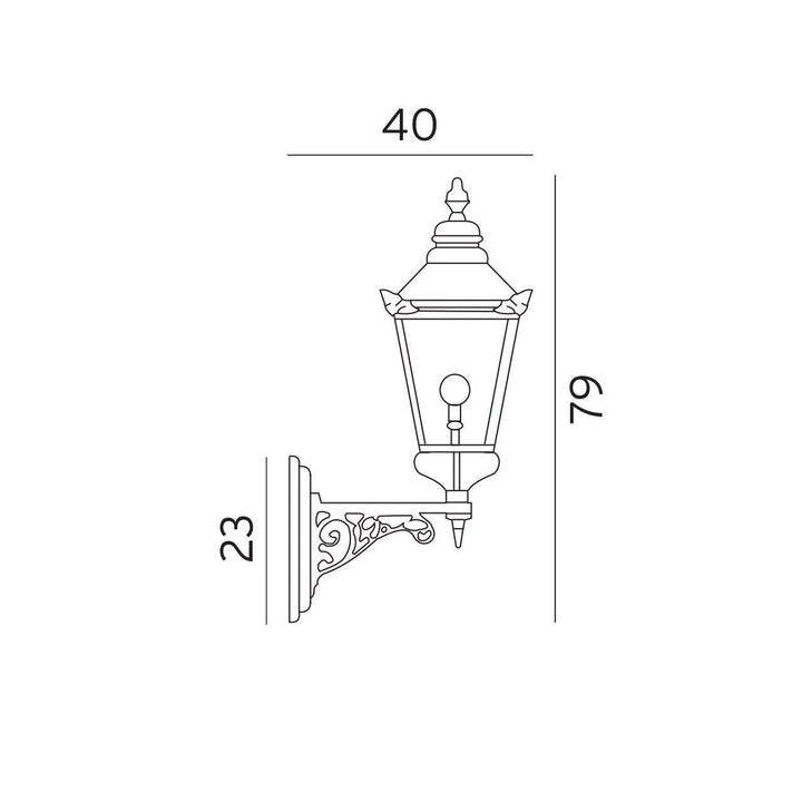 Chelsea vegglampe 954-Utebelysning vegg klassisk-Norlys-Kobber-3185242-Lightup.no