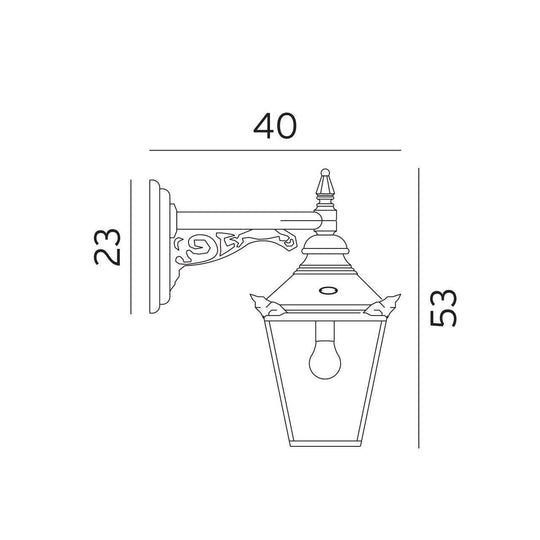 Chelsea vegglampe 960-Utebelysning vegg klassisk-Norlys-Kobber-3109979-Lightup.no
