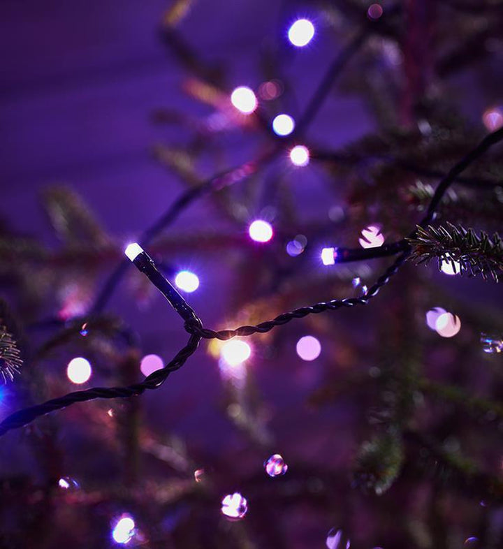 Choice lysslynge utendørs 20 meter IP44 m/fjernkontroll - Flerfarget - Svart-Julebelysning juletrelys og slynger-Marksløjd-Svart-Mrk-705337-Lightup.no