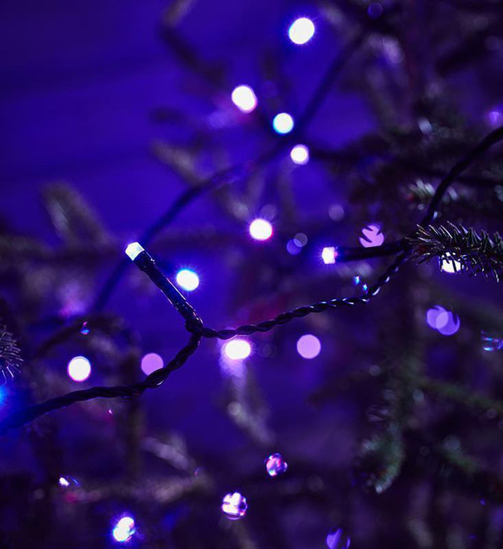 Choice lysslynge utendørs 20 meter IP44 m/fjernkontroll - Flerfarget - Svart-Julebelysning juletrelys og slynger-Marksløjd-Svart-Mrk-705337-Lightup.no