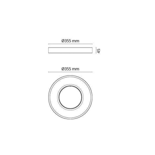 Circulus 19W dimbar LED taklampe / vegglampe-Taklamper-Sg Armaturen As-Hvit-3300113-Lightup.no