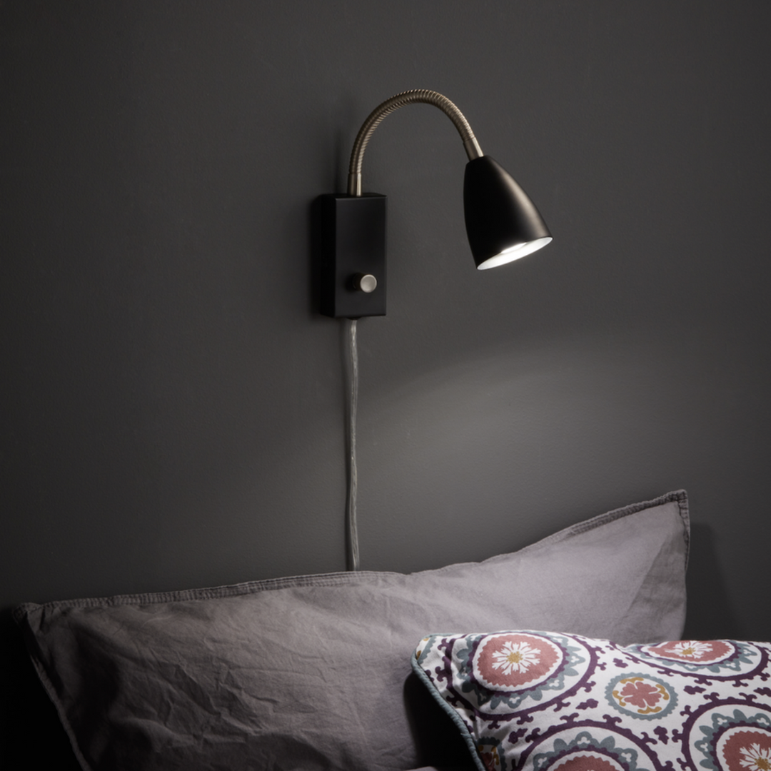 Ciro flex vegglampe - Svart/stål - Svart / Stål-Vegglamper-Marksløjd-Svart / Stål-Mrk-107409-Lightup.no